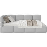 JUGENDBETT Cloudy Hellgrau 120 cm, Chenille - Hellgrau/Schwarz, Kunststoff/Textil (120/200cm) - Selsey