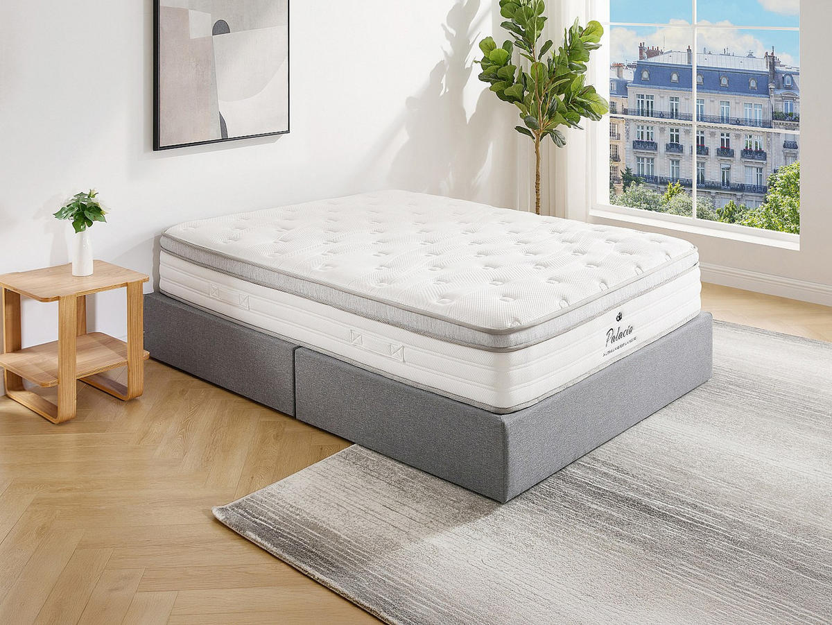 STANDARDMATRATZE - 2 Personen - Stoff - Weiß - - Weiß, Textil (180/200cm) - Vente-Unique