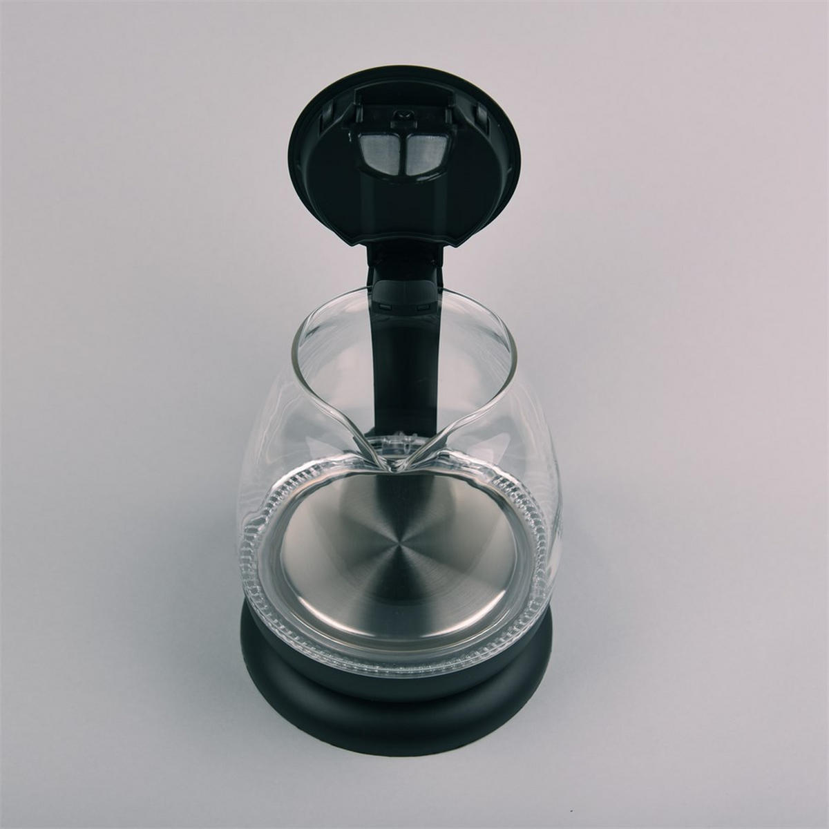 WASSERKOCHER ELEKTRISCH Schwarz 18.5/14.5/19.3 cm MR055BLACK - Schwarz, Glas (14.5/19.3/18.5cm) - Maestro 