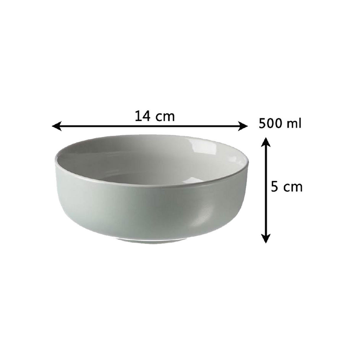 MÜSLISCHALEN Jasper Mint ø 14.0 cm 6er Set - Mintgrün, Keramik (14cm) - Ritzenhoff Breker
