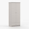 DREHTÜRENSCHRANK 85,5/193/53 cm 2-türig Olaf II Kaschmir + rosa Griffe - Kaschmir/Rosa, Holzwerkstoff/Metall (85.5/193/53cm) - imoebel24