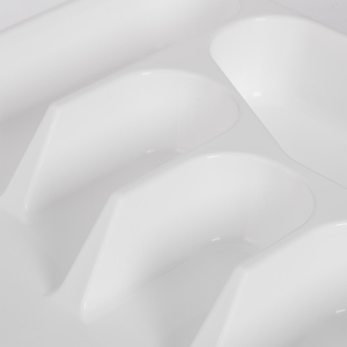 2xBESTECKKASTEN - Weiß, Kunststoff (24.5/4/32.5cm) - Relaxdays