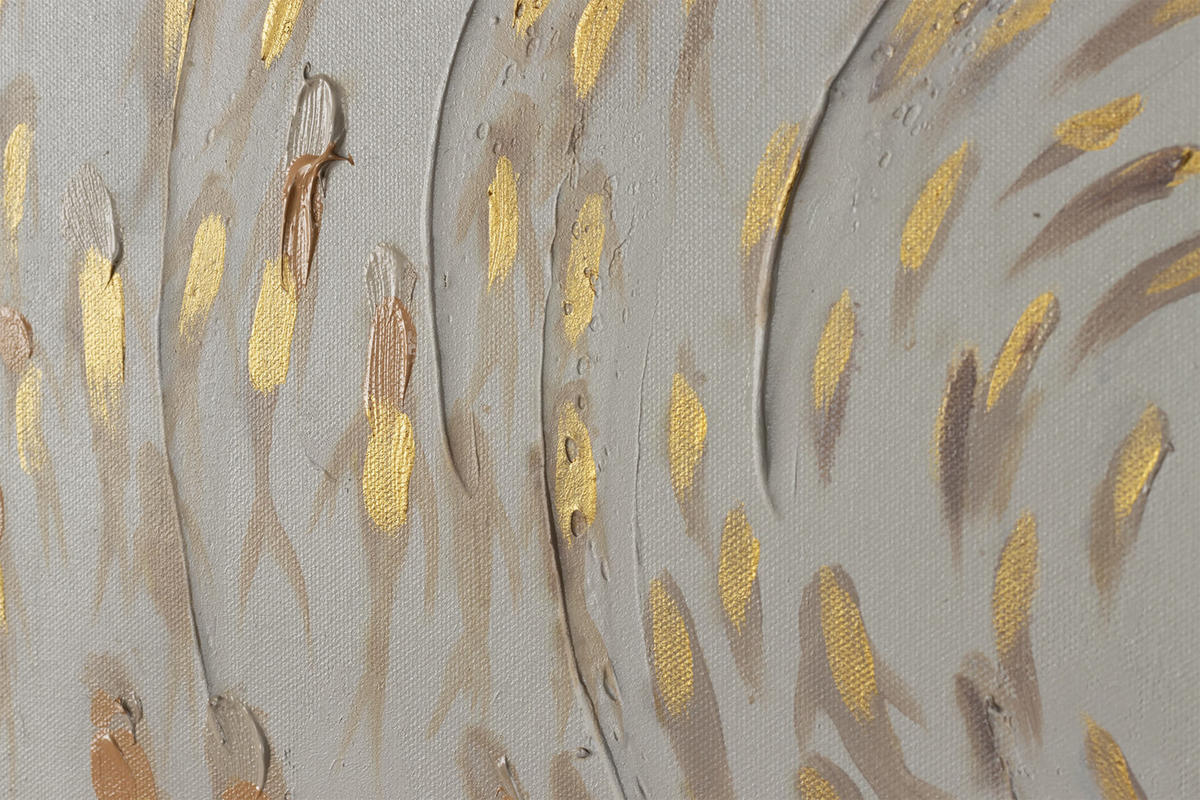 ÖLGEMÄLDE 140/70 cm - Beige/Goldfarben, Holz/Textil (2.2/70cm) - KUNSTLOFT