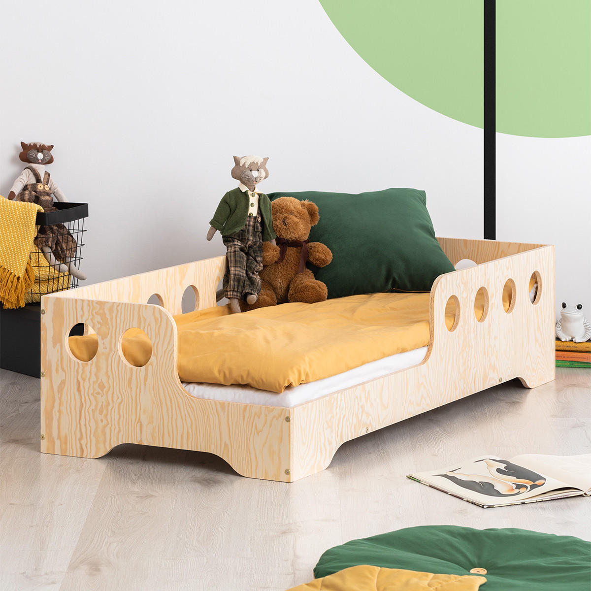 POSTEL 90/190 Sacha Přírodní dřevo - hnědá, dřevo (90/190cm) - Petits-meubles