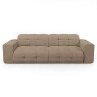 SCHLAFSOFA GERADE Steinbock Taupe 230cm - Taupe, Textil (230/45/32cm) - Sia Home