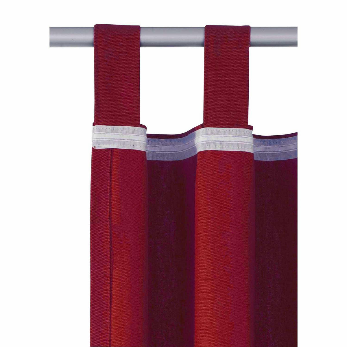 SCHLAUFENVORHANG IM UNI DESIGN DOVE Blickdicht - Dunkelrot, Textil (140/0.5/255cm) - Tom Tailor
