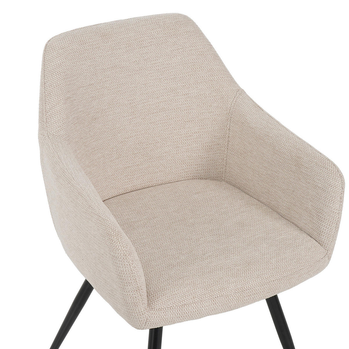 ARMLEHNENSTUHL - 2er-Set - Grau, Textil/Metall (56/82/63cm) - home24