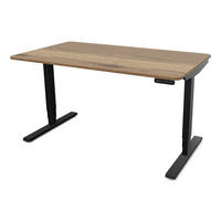SCHREIBTISCH Elektrisch höhenverstellbarer Schreibtisch Y-Line Curved Eiche Tabak Schwarz 120/70/62-127cm - Eiche Wotan/Schwarz, Holzwerkstoff/Metall (70/120/127cm) - ASSMANN