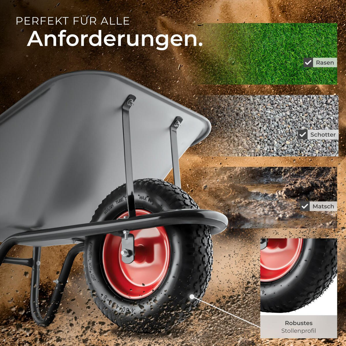 SCHUBKARRE Oskar, Belastbarkeit 150 kg, silber - Silberfarben, Metall (57/66/146cm) - tectake