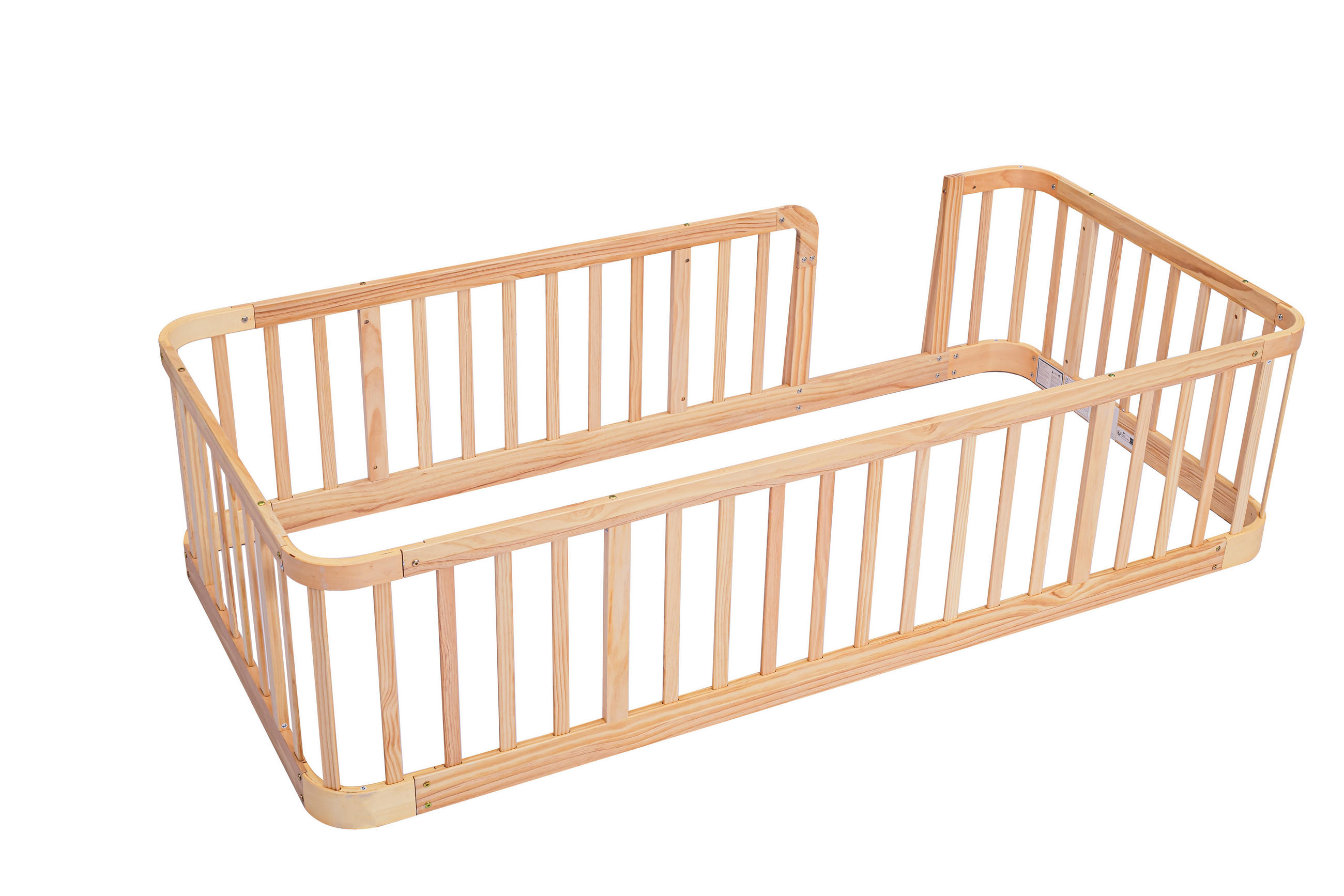 BODENBETT 90/200 cm DE-33064 modular und sicher Natur - Naturfarben, Holzwerkstoff (90/200cm) - ComfortXL