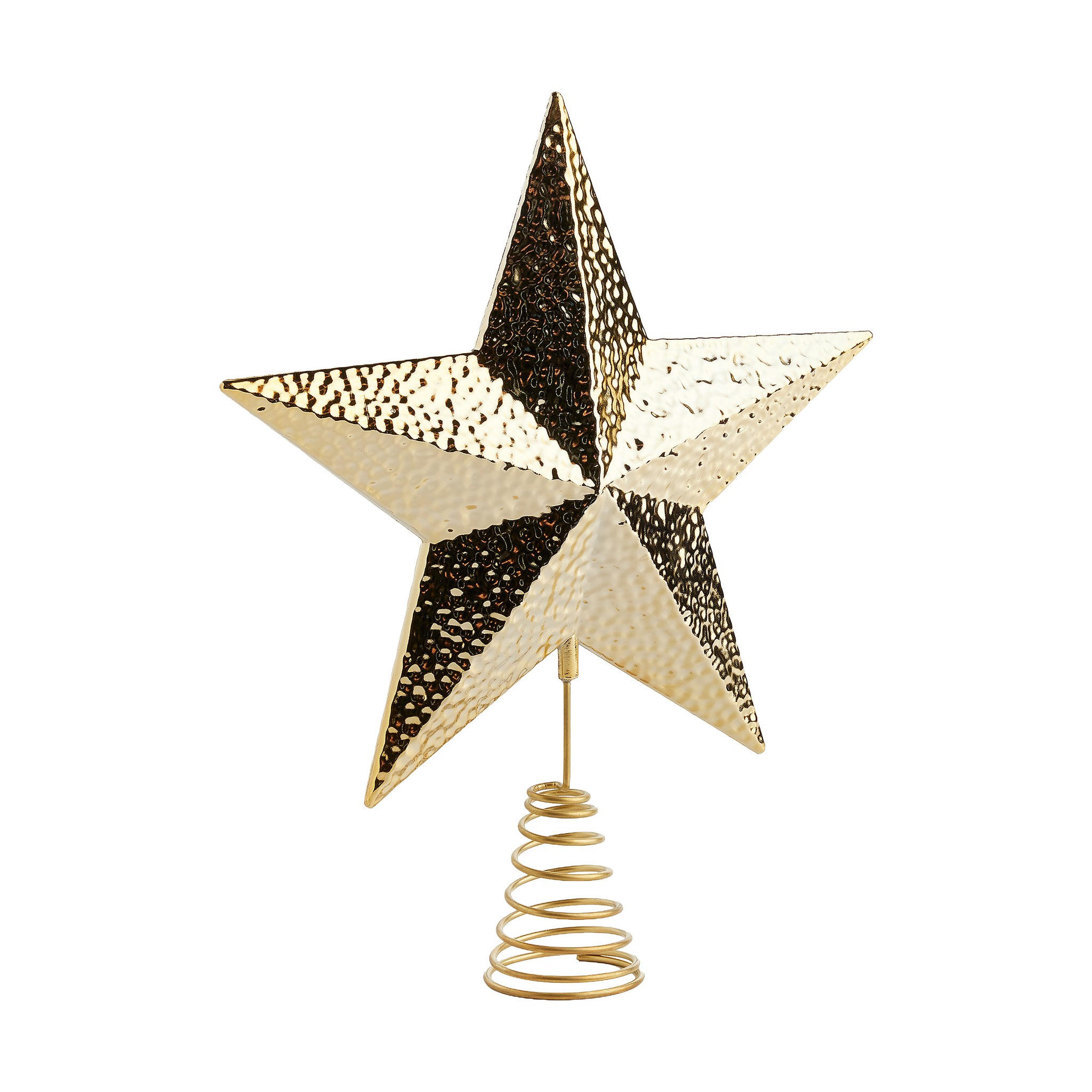 Große Weihnachtsbaumspitze Mit Goldener Schleife | 24,9 Cm, Metall | Für Innen Und Außen