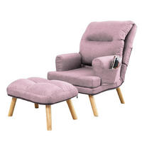 SESSEL Memo mit Fußhocker Rückenlehne 5-stufig einstellbar, puderrosa - Hellrosa, Kunststoff (107/95/66cm) - Margaret Hadas24