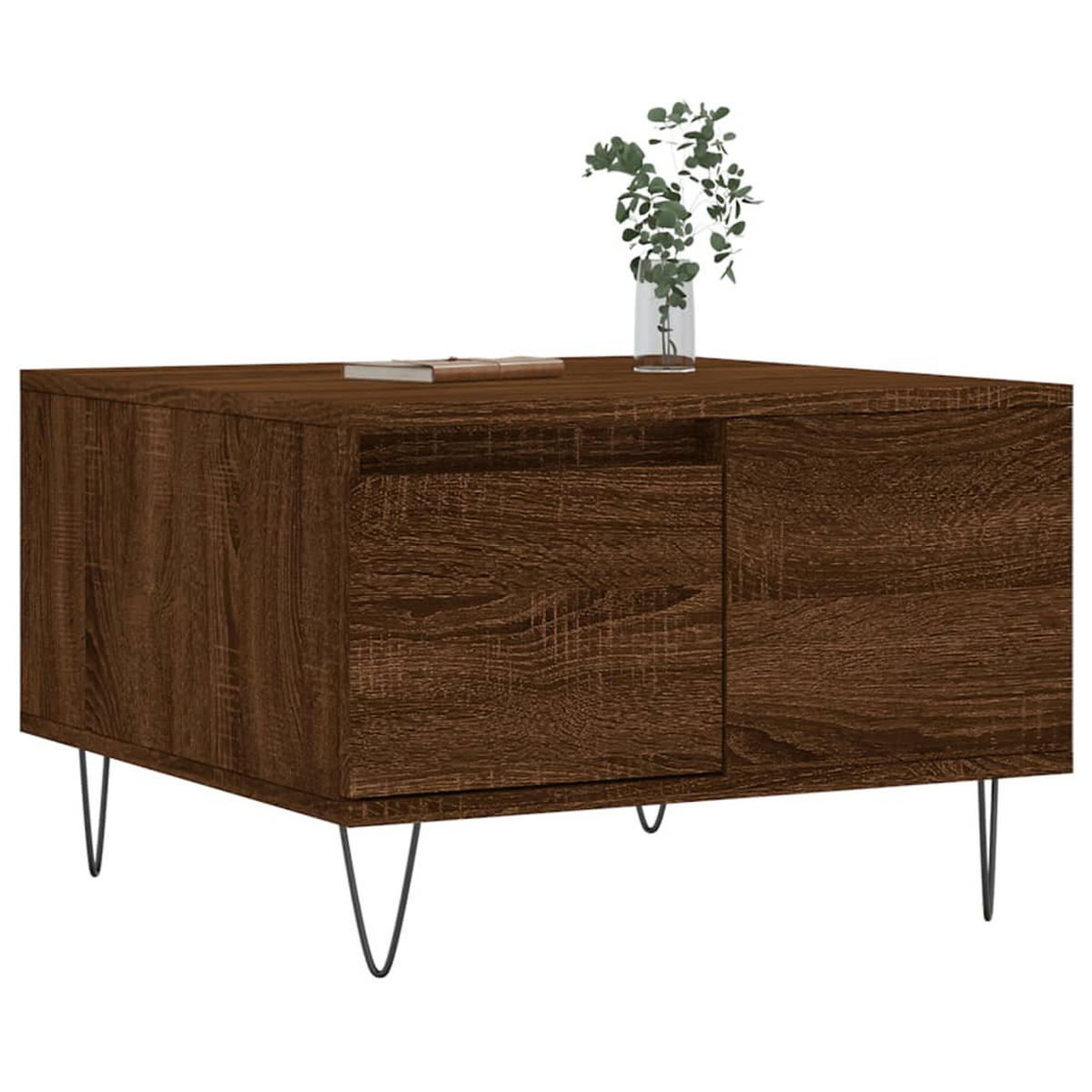 COUCHTISCH Braun Eichen-Optik 55x55x36,5 cm Holzwerkstoff - Braun, Holzwerkstoff (55/55/36.5cm) - furnicato