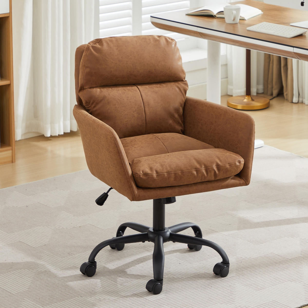 BÜROSTUHL Braun 71,58/60,50/102,00 cm - Braun, Metall (71.58/102/60.5cm) - PANGIVO