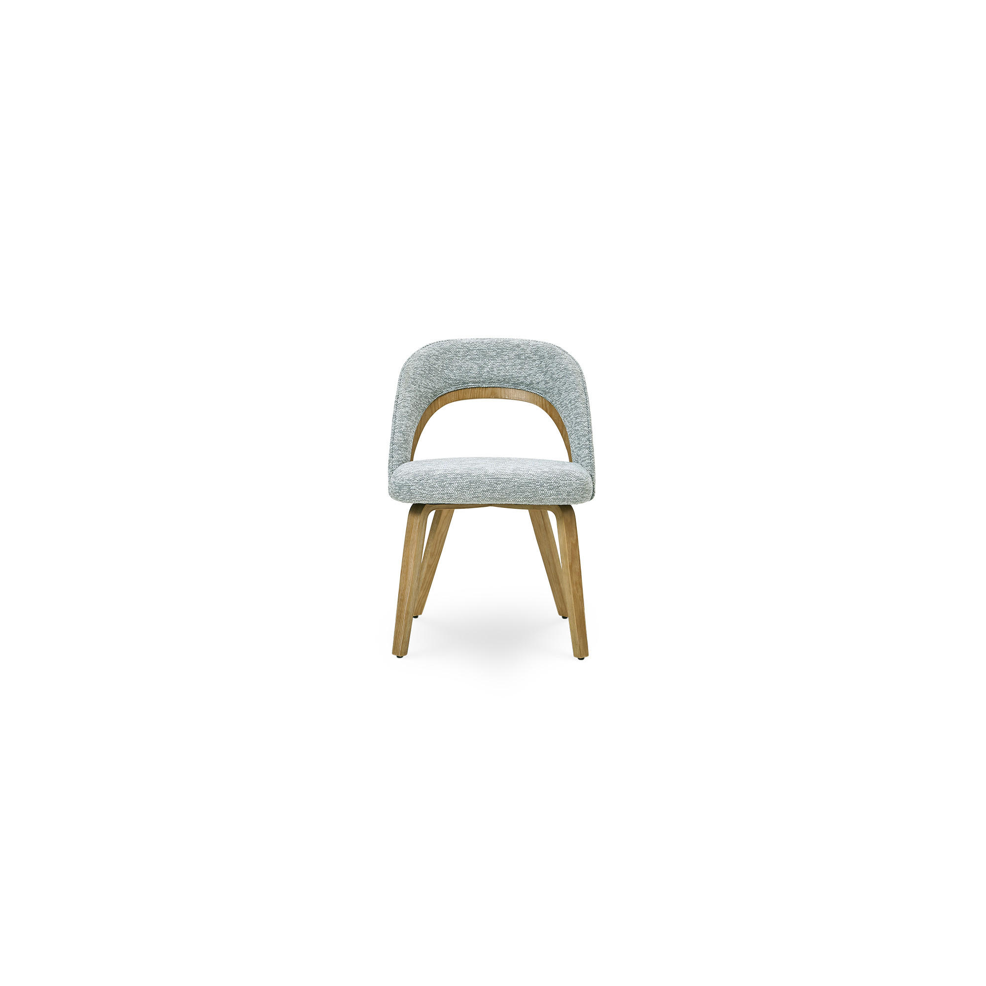 ESSZIMMERSTUHL POISE aus Sperrholz und Stoff 54x58,5x79,5 (2er-Set) - Blaugrau, Holz/Textil (58.5/79.5/54cm) - Elementi