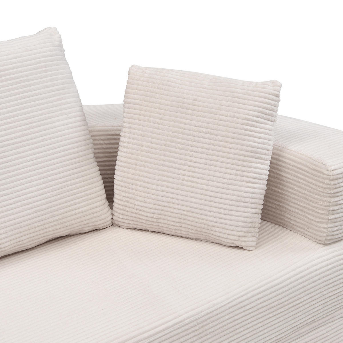 SCHLAFSOFA Loungesofa,Relaxsessel mit Schlaffunktion,klappbar,Cord,Beige - Beige, Textil (173/40/176cm) - LVHOM