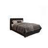 POLSTERBETT Zaira 120x200cm – Elegantes Polsterbett für modernen Wohnstil , ZONIERTE MULTI-TASCHEN-FEDERKERN (24cm), schwarz - Schwarz, Holz - Panda Möbel