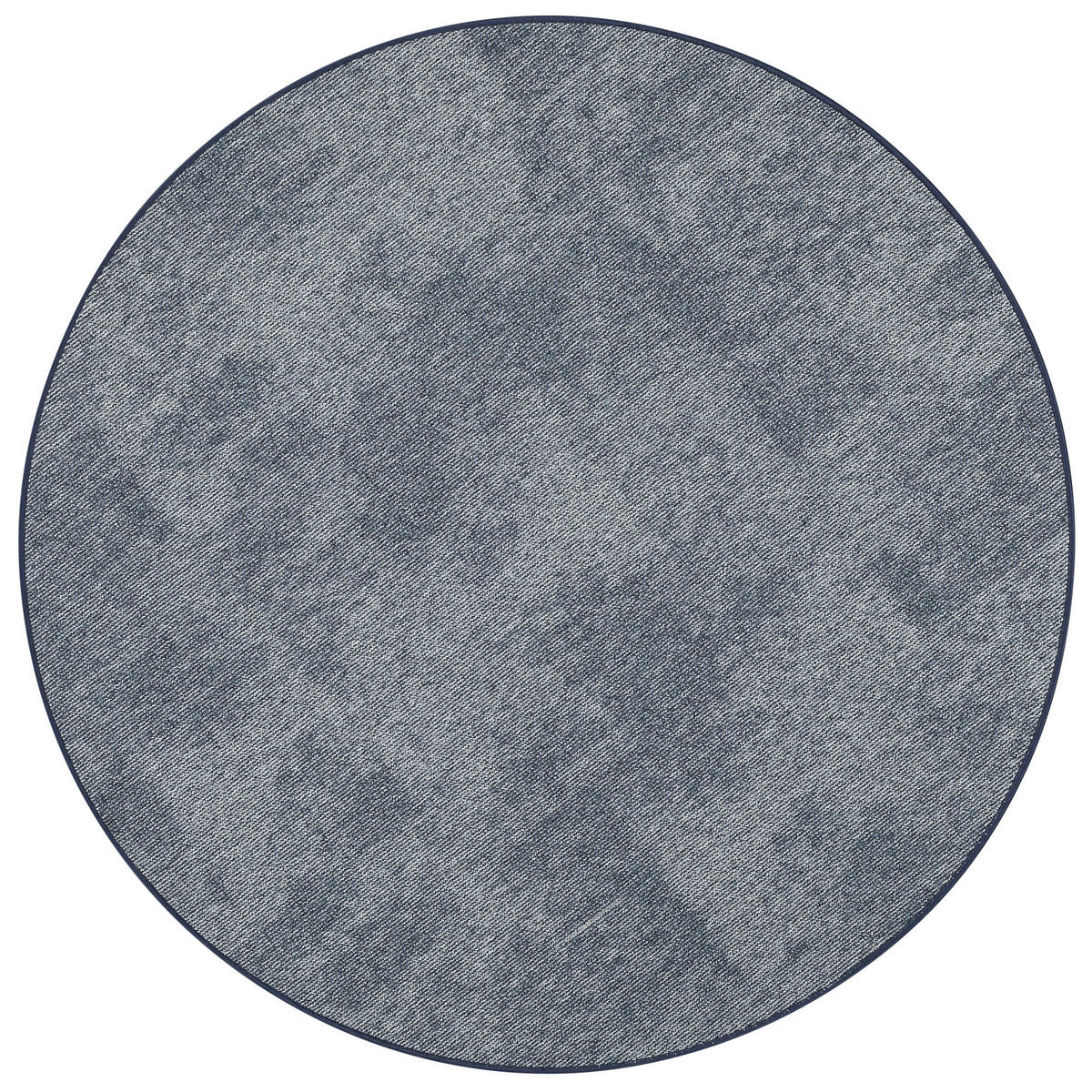 STREIFENBERBER TEPPICH LINES MELIERT RUND - Blau, Textil (200/200cm) - Snapstyle