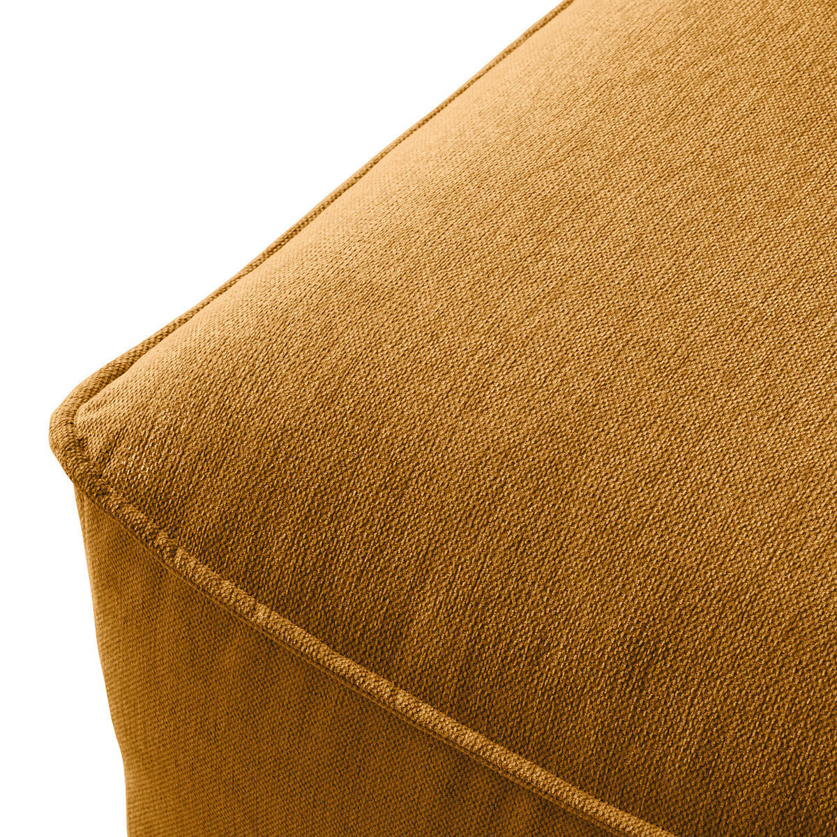 POLSTERHOCKER - Schwarz/Orange, Kunststoff/Textil (99/40/82cm) - home24