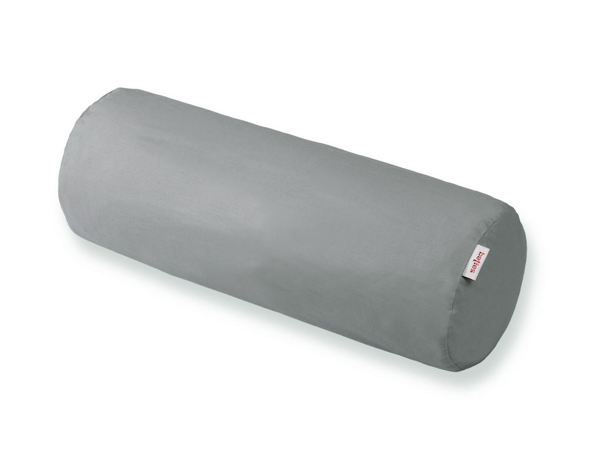 NACKENROLLENBEZUG BasicSoft silber-grau 100% Baumwoll-Jersey 15/40 cm - Grau, Textil (15/40cm) - beties Heimtextil