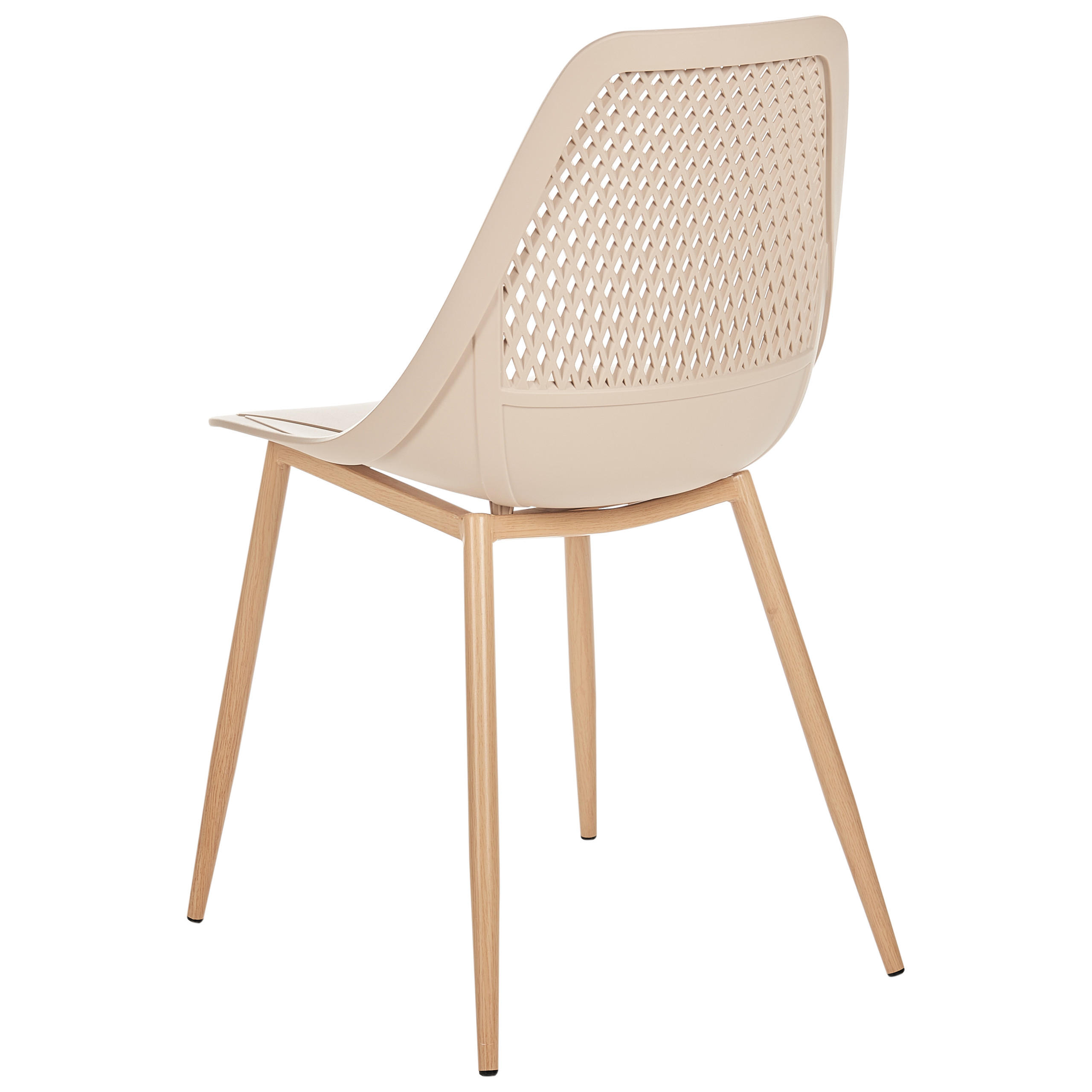 Beliani Esszimmerstuhl Beige, Braun 46x84x54 cm