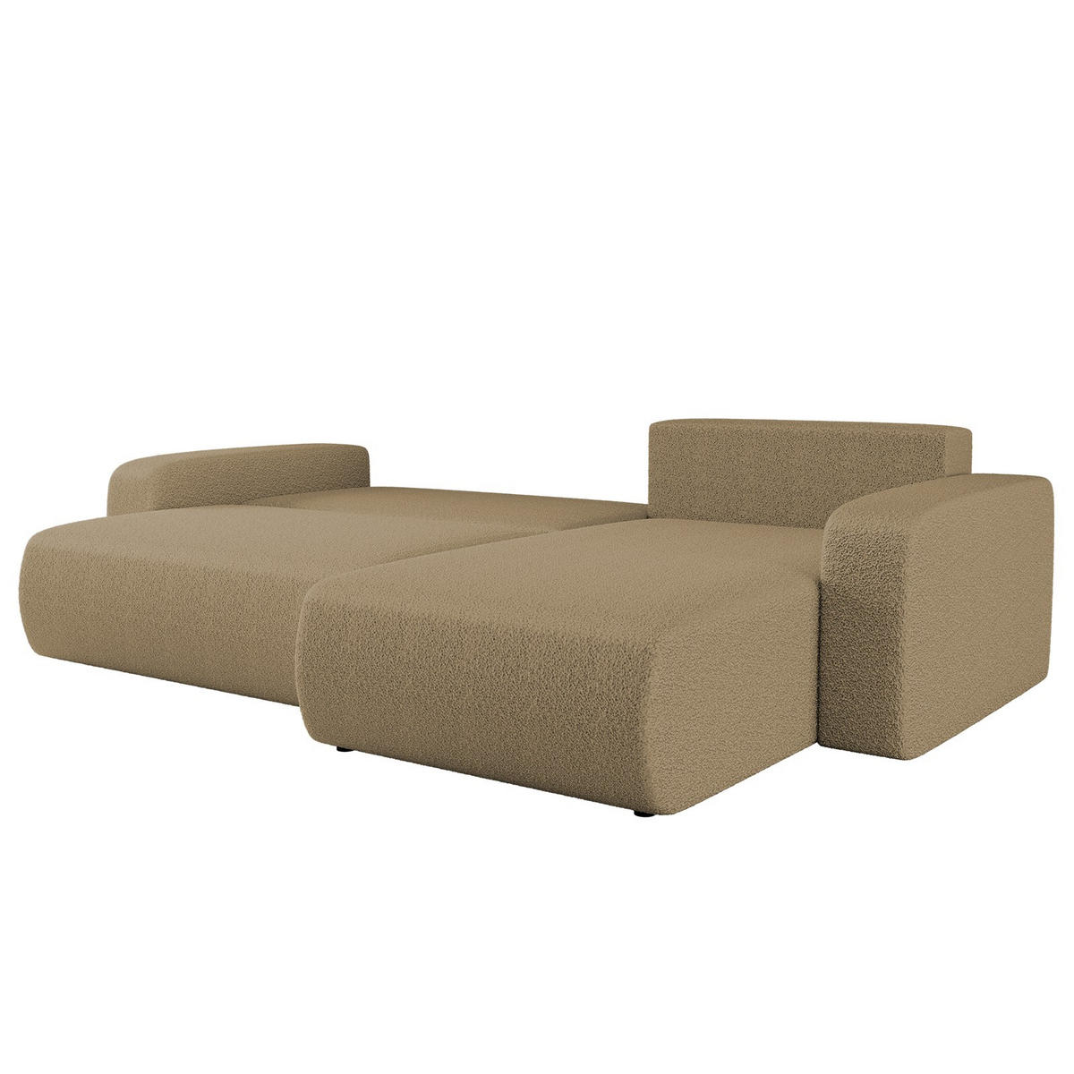 SCHLAFSOFA MILANO XL Und Bettkasten Stoff Quelle Hellbraun Rechts - Hellbraun, Holz (274/82/145cm) - Kaiser Möbel