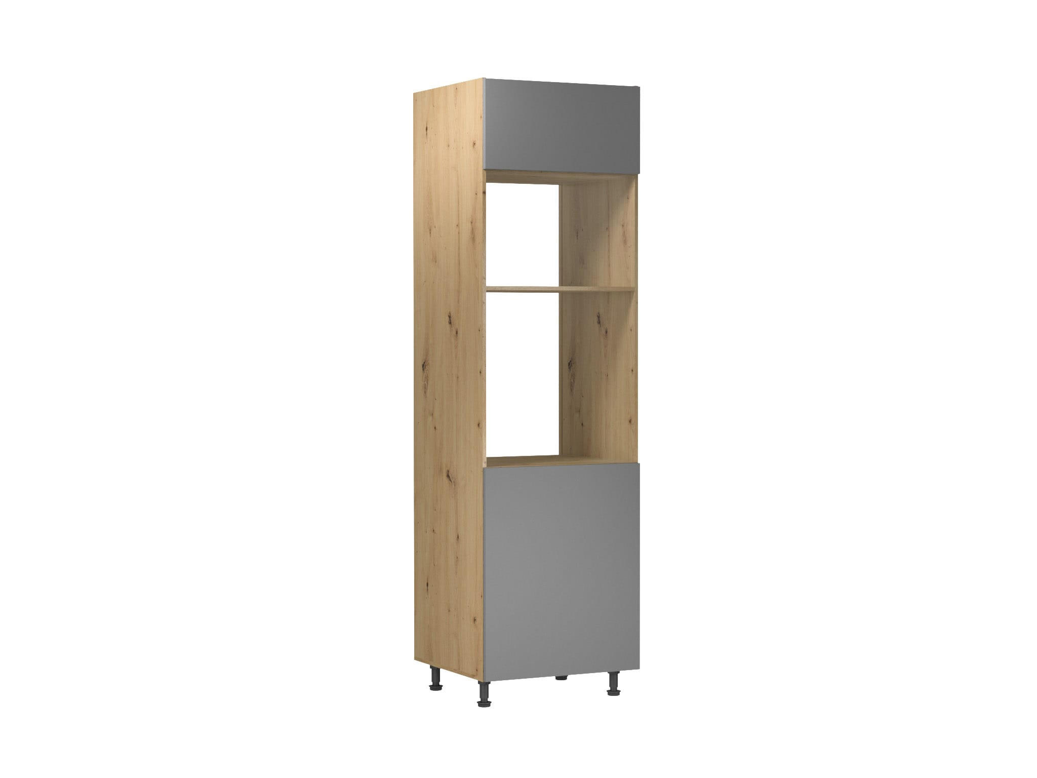 MIKROWELLENUMBAUSCHRANK 60 cm – Nexa D60PM – Beige - Beige, Holzwerkstoff (60/212/58cm) - ROYAL24_MARKT