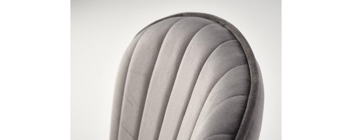 POLSTERSTUHL GLORIA 47/56/85 cm Grau/Gold - Goldfarben/Grau, Textil/Metall (47/85/56cm) - Lookway
