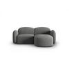ECKSOFA rechts Blair aus Chenille-Stoff dunkelgrau mischung 3 Sitzplätze - Dunkelgrau, Textil (155/194cm) - Micadoni