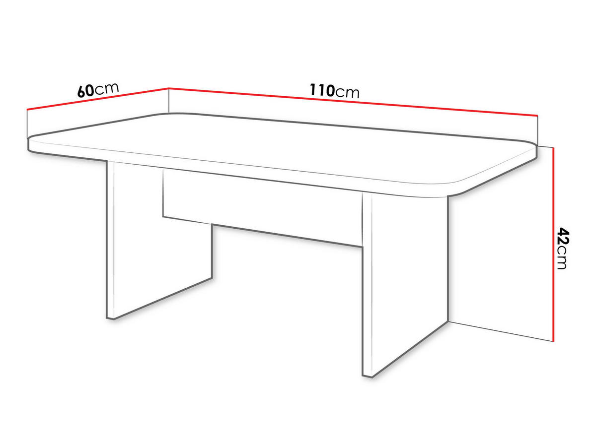 MASUTA CAFEA Sonez - culoare lemn de nuc, compozit lemnos (110/60/42cm) - MIRJAN24