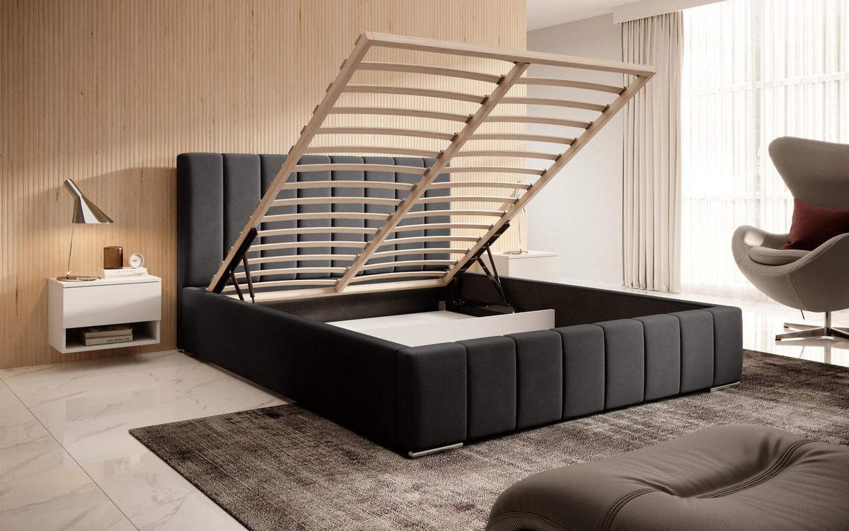 POSTERBETT Doppelbett Ambrus Dunkelbraun 160x200 cm - Dunkelbraun, Textil (160/200cm) - Fedve