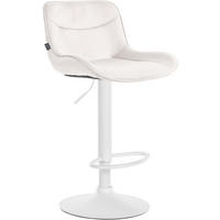 BARHOCKER Samt creme - Creme/Weiß, Textil/Metall (49/85/51cm) - CLP