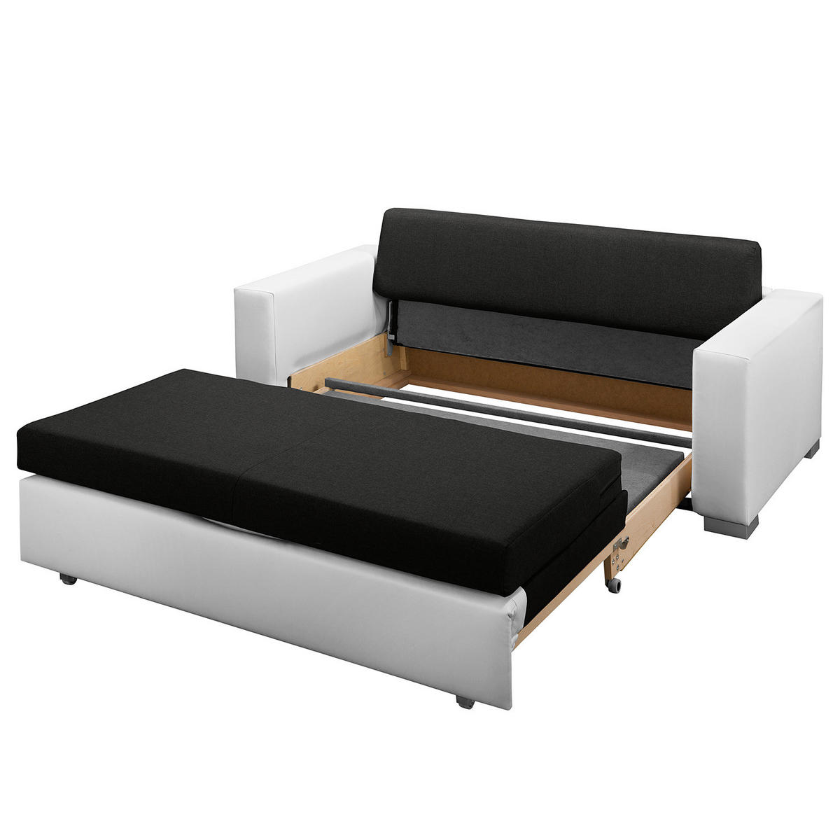 SCHLAFSOFA - Silberfarben/Weiß, Kunststoff/Textil (173/90/90cm) - home24