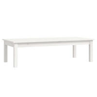 COUCHTISCH Weiß 110x50x30 cm Massivholz Kiefer - Weiß, Holz (110/50/30cm) - furnicato