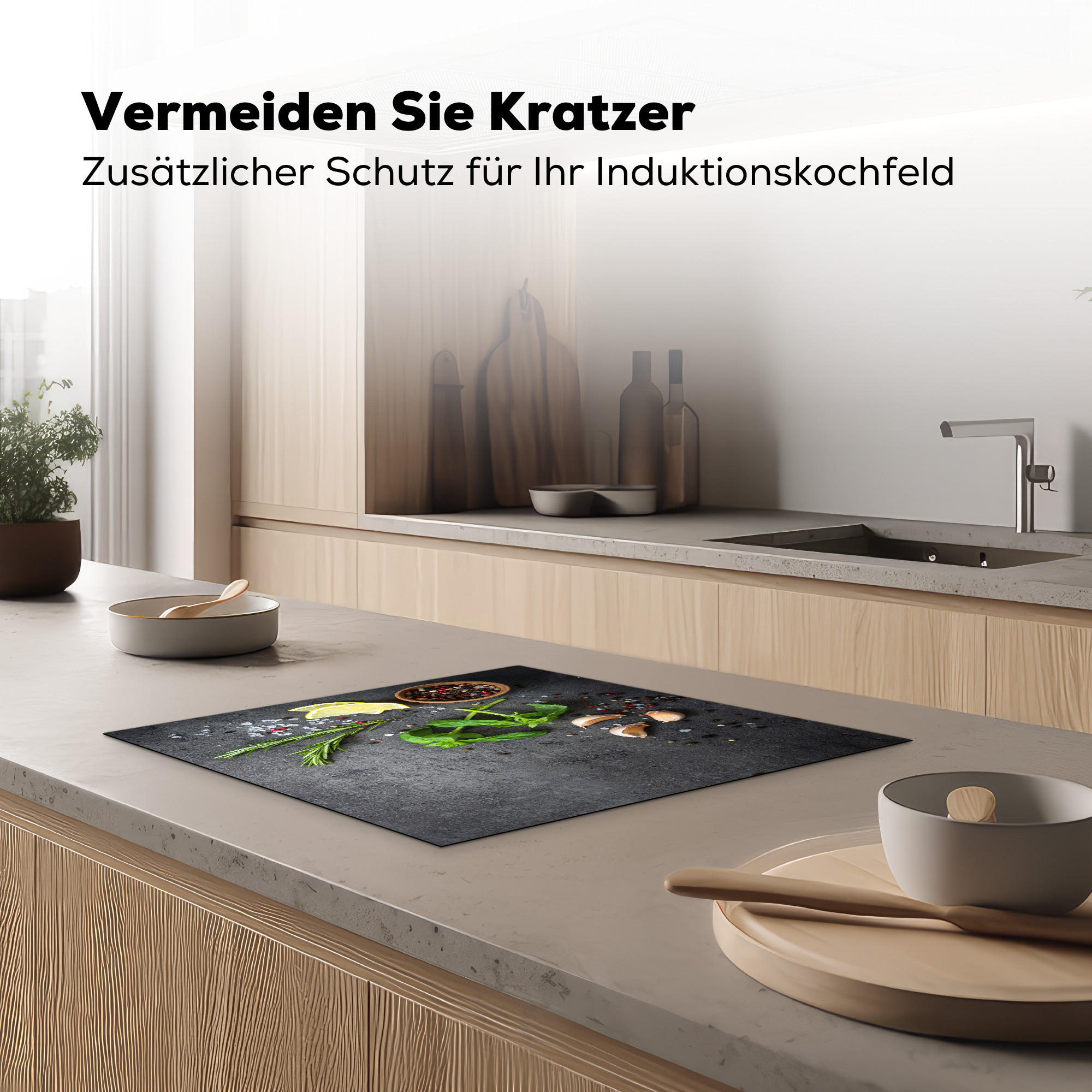 Thumbnail - MuchoWow Herdabdeckplatte, Grün, Kunststoff, Rechteckig, 59x51x0.2 cm, Made in Europe, Küchen, Küchenelektrogeräte, Herd...