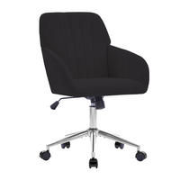 BÜRODREHSTUHL höhenverstellbar Samt Black - Schwarz, Metall (60/97/62cm) - Meubliv