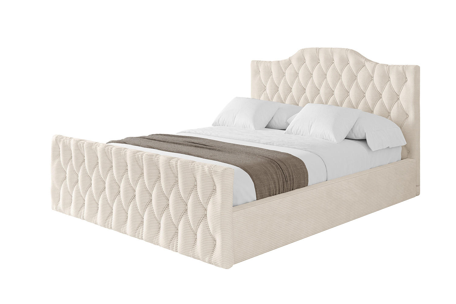 Altdecor Polsterbett Creme 120x200 cm