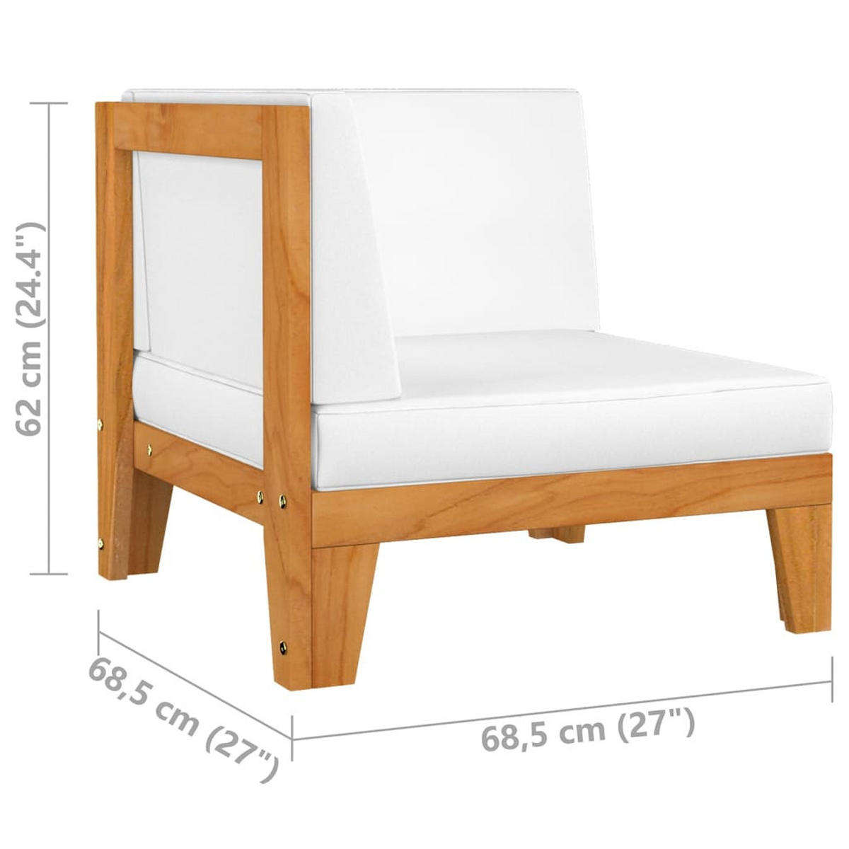 GARTENSET Renard 2-teilig - Creme, Holzwerkstoff - Nettlife