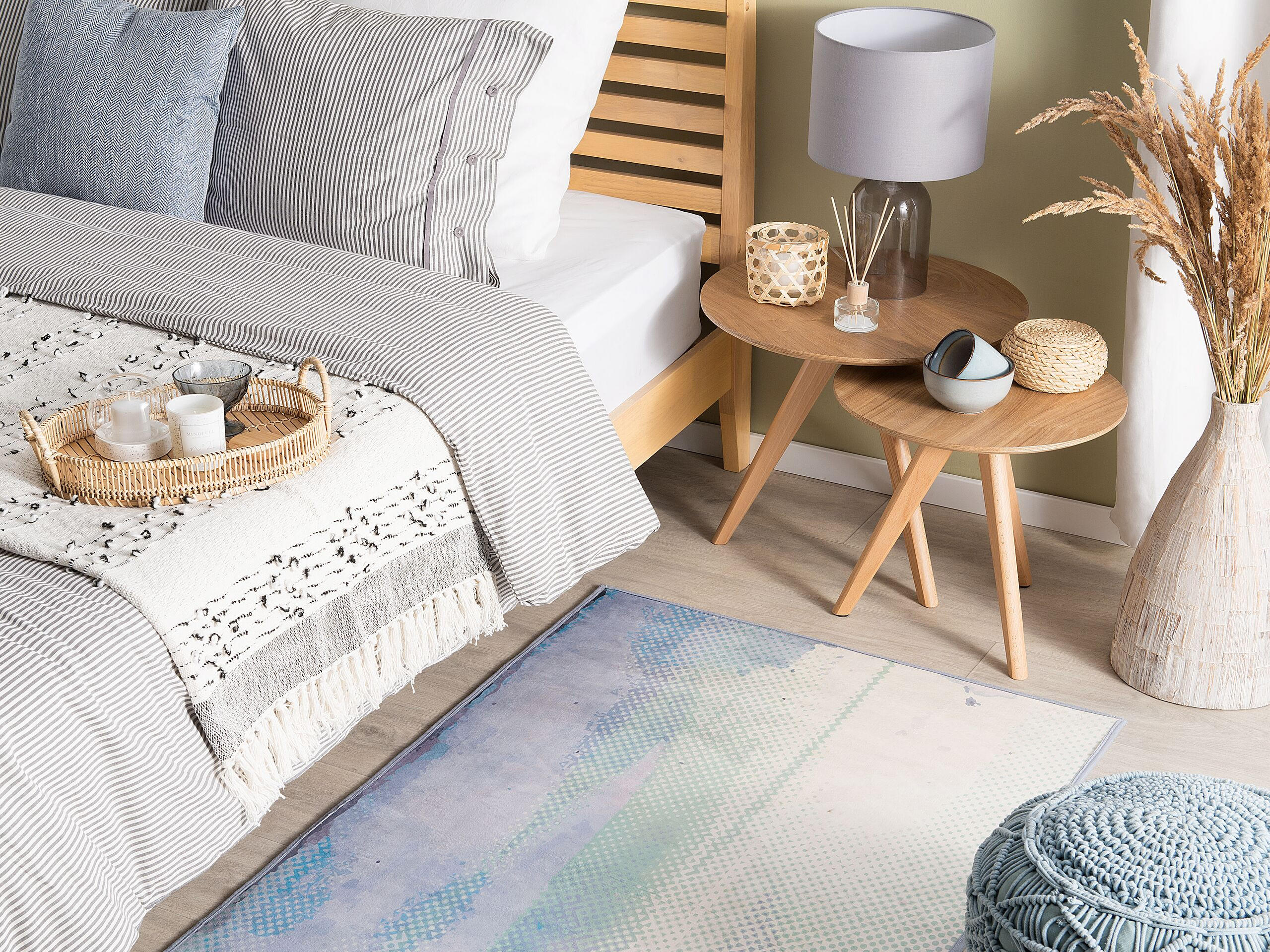 KURZFLOR-TEPPICH Susuz 150/80 cm - Blau, Kunststoff (80/150cm) - Beliani