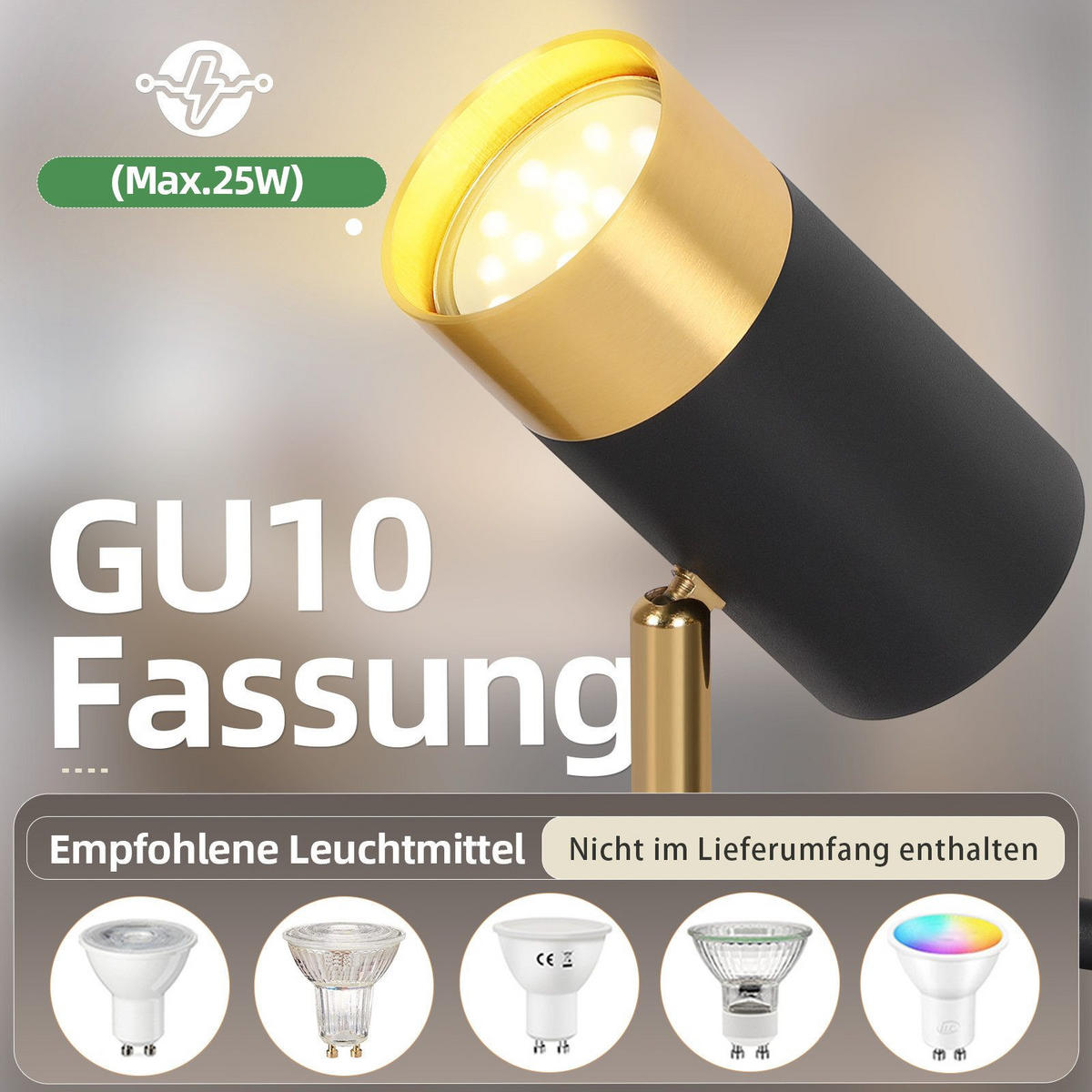 STRAHLER Schwerin 3-flammig 47/8/17 cm - Schwarz, Metall (47/8/17cm) - Nettlife