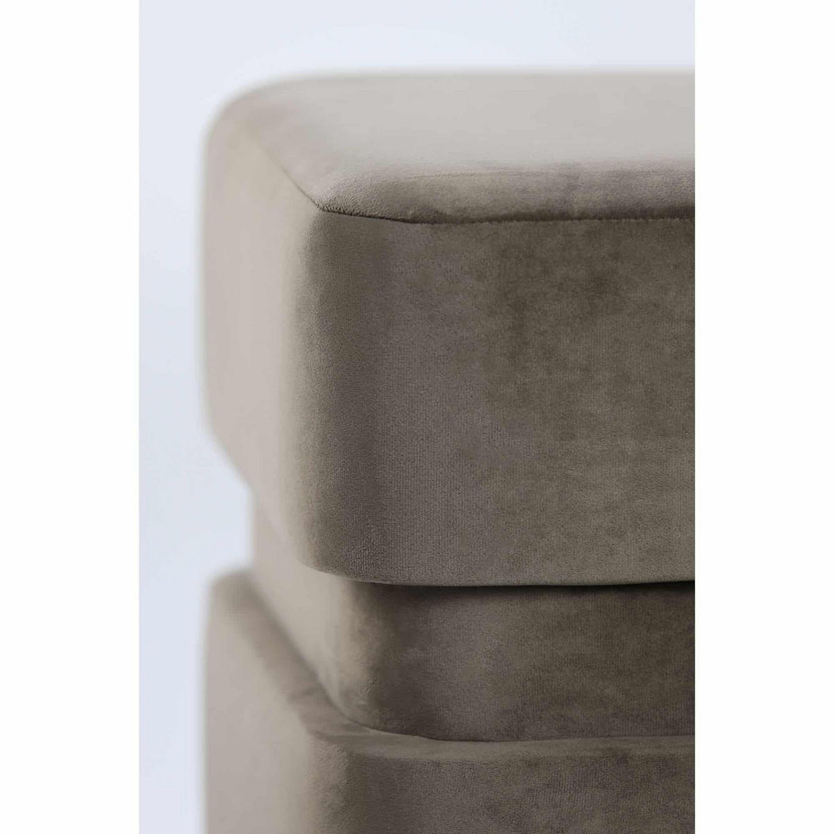POUF Piazza Grau 40/40/42,5 cm - Grau, Textil (40/42.5/40cm) - Light & Living
