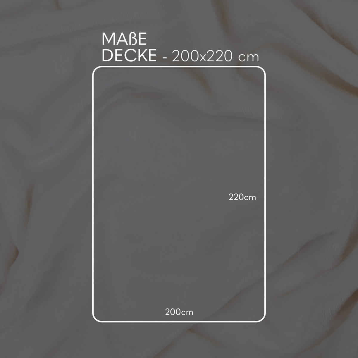 KUSCHELDECKE mit Cashmere Touch 200x220 cm Offwhite - Naturfarben, Textil (200/220cm)