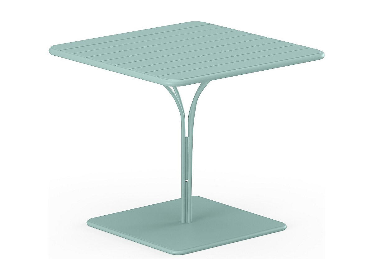 GARTENTISCH - L. 80 cm - Metall - Mandelgrün - MIRMANDE von MYLIA - Grün, Metall (80/80/75cm) - Vente-Unique