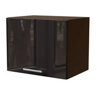 KLAPPHÄNGESCHRANK Essen W4B/45 Schwarz Hochglanz / Lava Matt 45 / 32,5 / 36cm - Schwarz Hochglanz/Dunkelgrau, Holz/Holzwerkstoff (45/36/32.5cm) - Feldmann-Wohnen