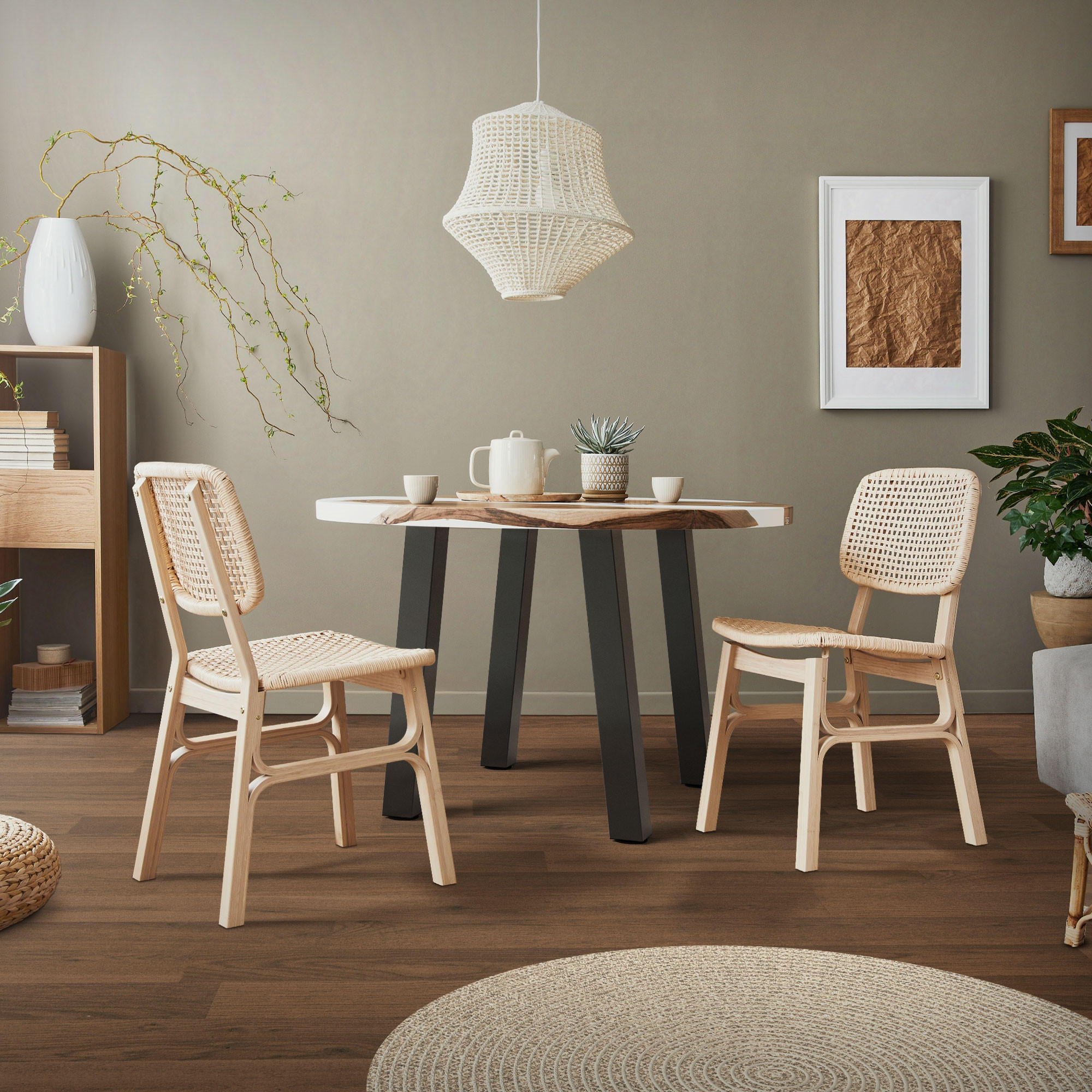 TISCHBEINE 4er Set I-96GRAD-Design H:72 cm Dunkelgrau 8x8 cm - Dunkelgrau, Metall (8/72/8cm) - ML-DESIGN