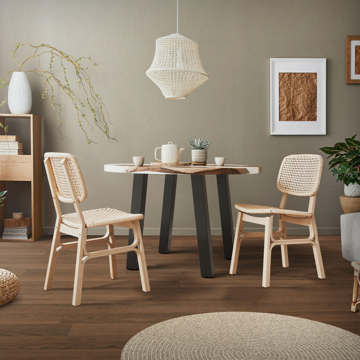 TISCHBEINE 4er Set I-96GRAD-Design H:72 cm Dunkelgrau 8x8 cm - Dunkelgrau, Metall (8/72/8cm) - ML-DESIGN