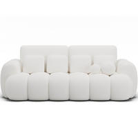 SCHLAFSOFA COTONN 256 cm – Modernes 3-Sitzer Sofa mit Schlaffunktion, Bettkasten und Dekokissen - Weiß, Kunststoff (256/119/105cm) - Wohnideebilder