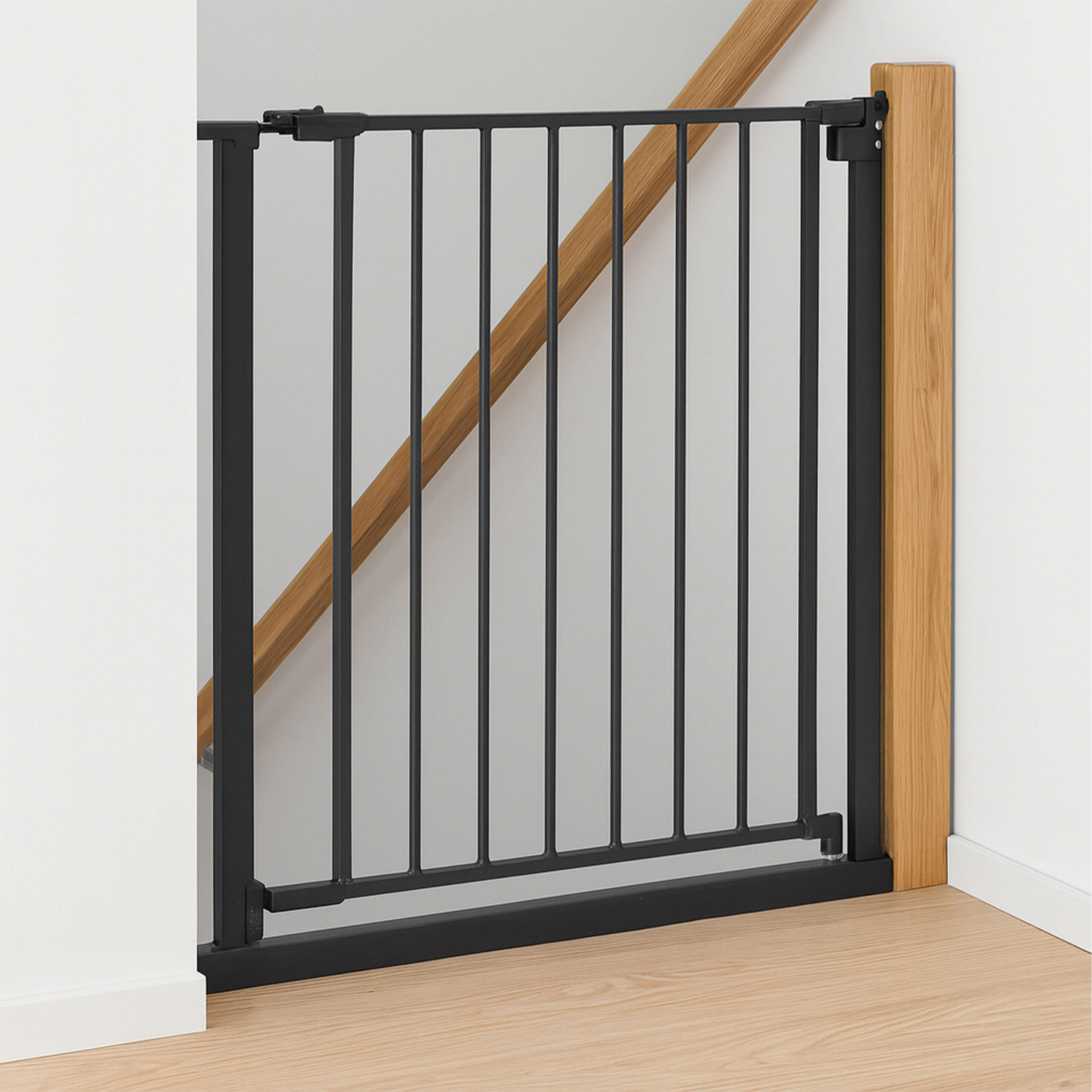 TREPPENSCHUTZGITTER - Schwarz, Kunststoff/Metall (80/1cm) - Relaxdays