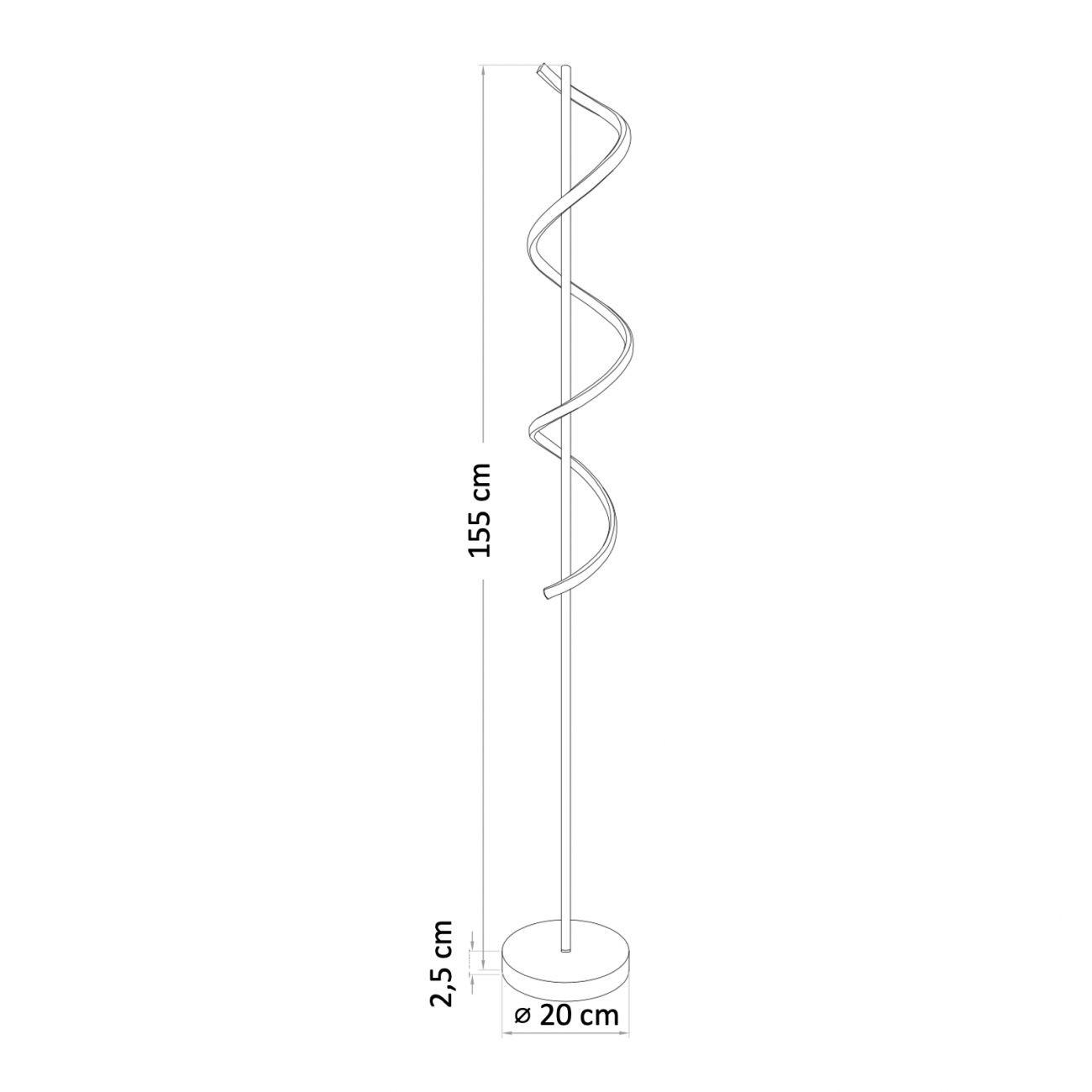 STEHLEUCHTE Simaria, Roségold, 155cm - Roségold, Metall (155/20/155cm) - KOSILUM