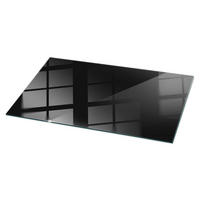 TISCHPLATTE 100x50 cm Glatte Schwarze Oberfläche - Schwarz Hochglanz/Schwarz, Glas (100/50/0.4cm) - TULUP